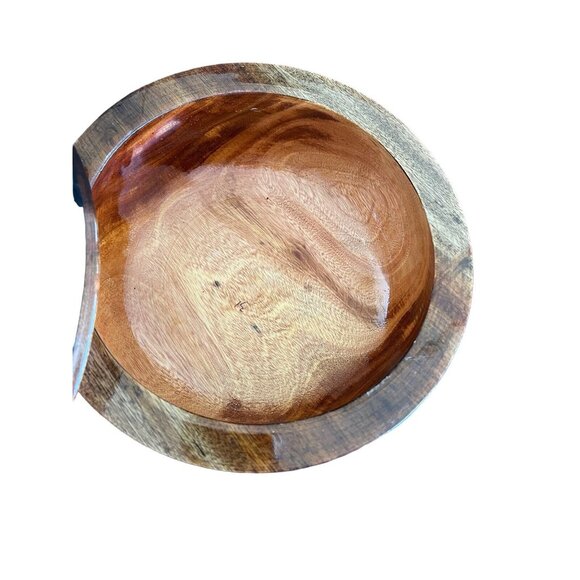 Mexican Folk Art Hand Painted Wood Bowl with Lid by Roberto C Rios - Picture 6 of 11